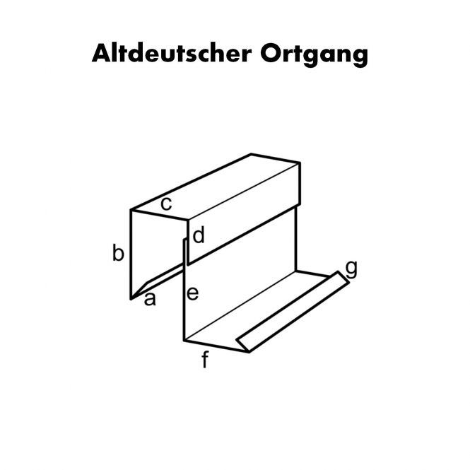Altdeutscher Ortgang Aluminium | 350mm | 2,0 m